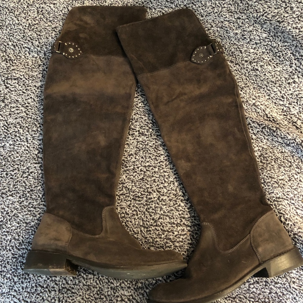 Frye Shirley OTK Smoke Boots Size 8
